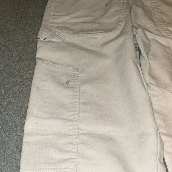 White Dickies Carpenter Painter Pants Distress Grunge Splatter 32x32 Men’s Baggy - Picture 13 of 15